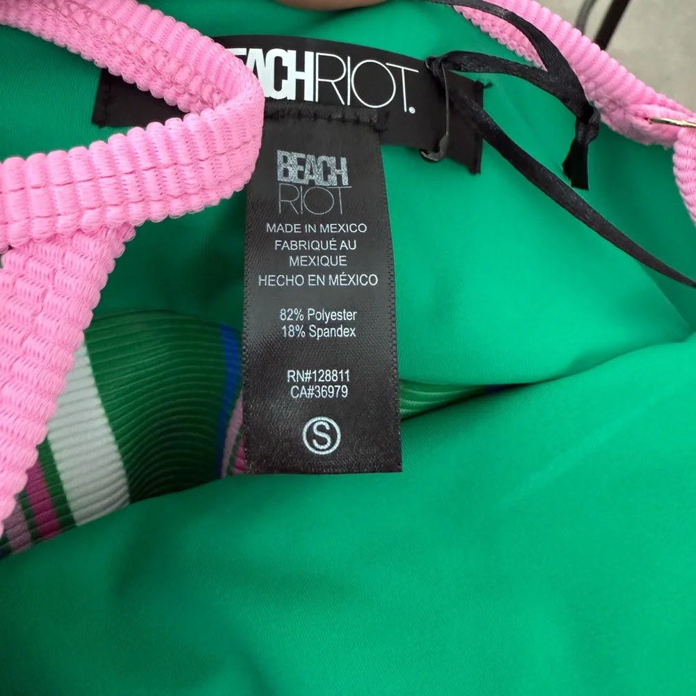 Beach Riot NEW Eva Striped Longline Bikini Top - Picture 5 of 6